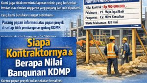 Transparansi Pembangunan KDMP: Pasang Papan Proyek, Itu Saja Sudah Cukup