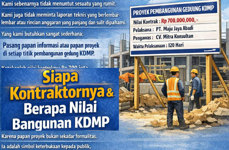 Transparansi Pembangunan KDMP: Pasang Papan Proyek, Itu Saja Sudah Cukup