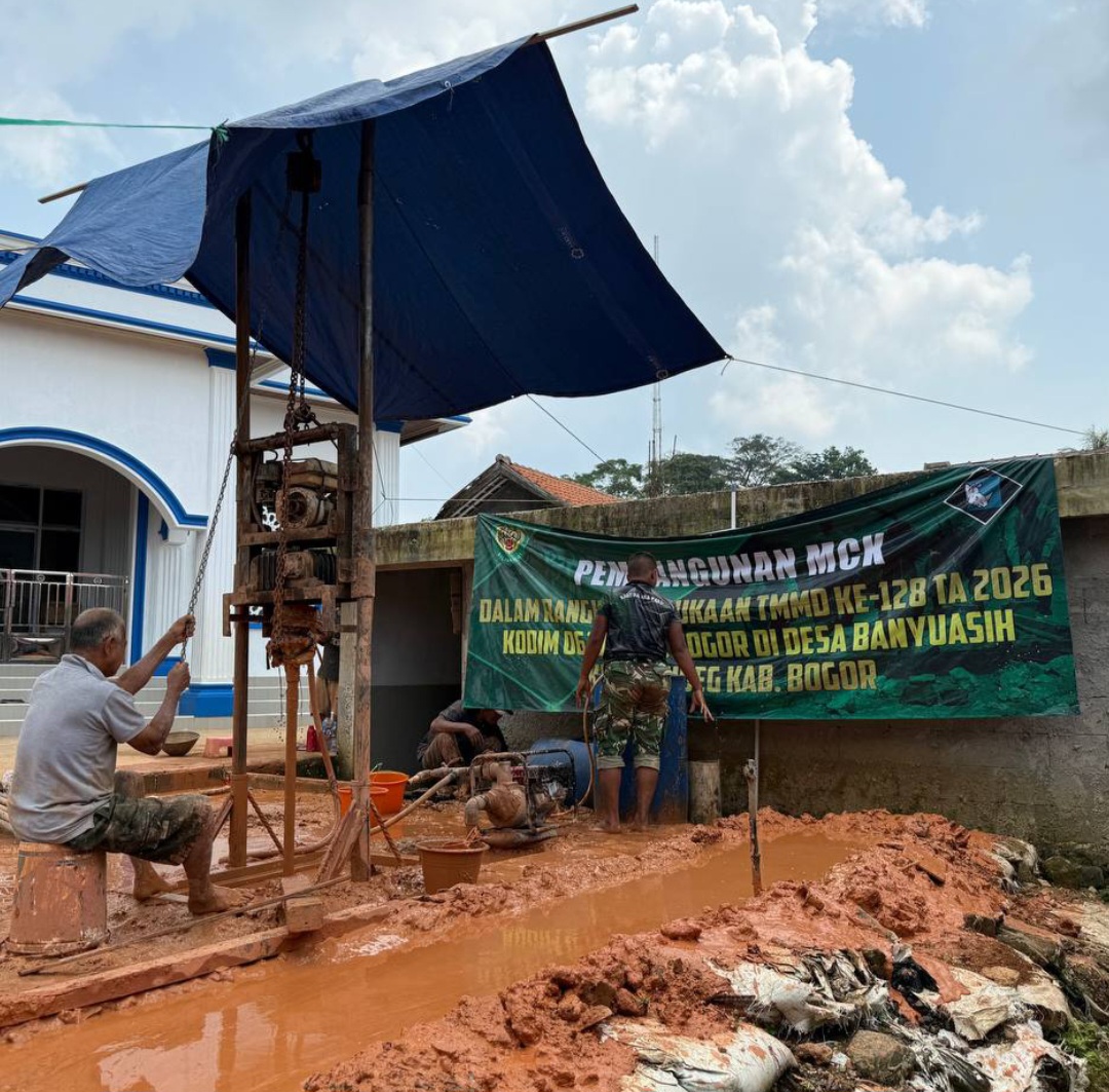 Kodim 0621/ Kabupaten Bogor Kokohkan Sinergitas Lewat Program TMMD ke-128 di Kecamatan Cigudeg