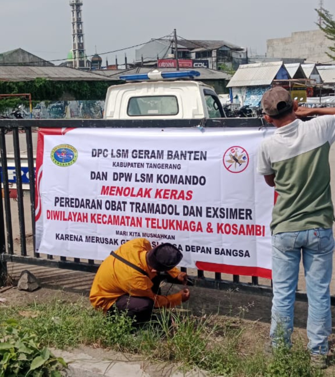 LSM Geram Banten Menolak Adanya Peredaran Obat Golongan Keras Golongan G diwilayah Teluknaga dan Kosambi