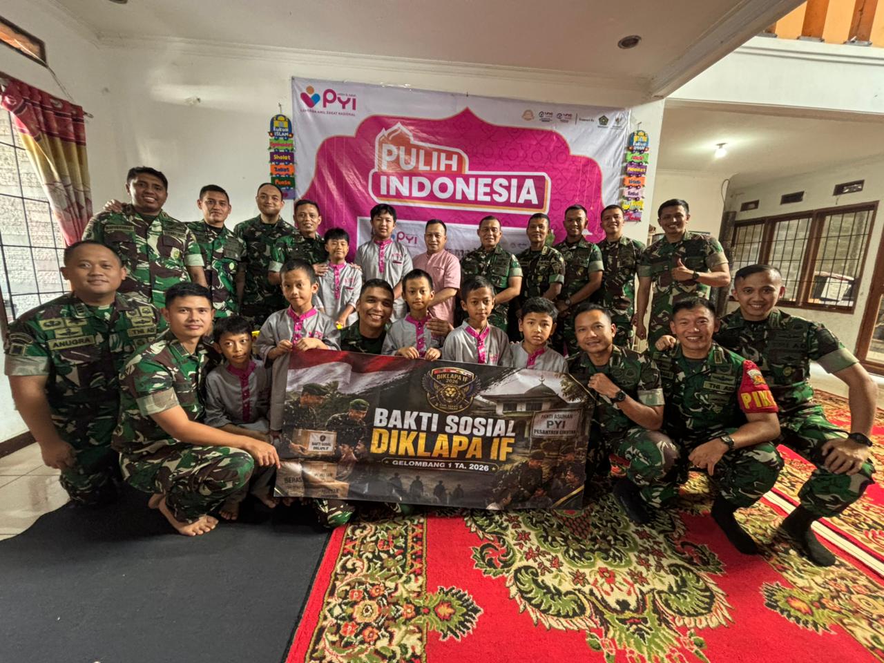 Pendidikan Lanjutan Perwira Kecabangan Infantri Gelombang 1 Gelar Baksos di Panti Asuhan PYI